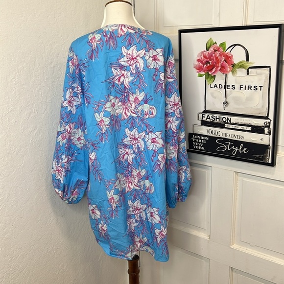 Celina Moon Multi Clover Tunic Dress Size XL - Picture 7 of 11